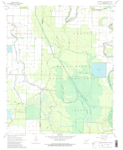 United States Geological Survey Humphrey SW, AR (1968, 24000-Scale) digital map