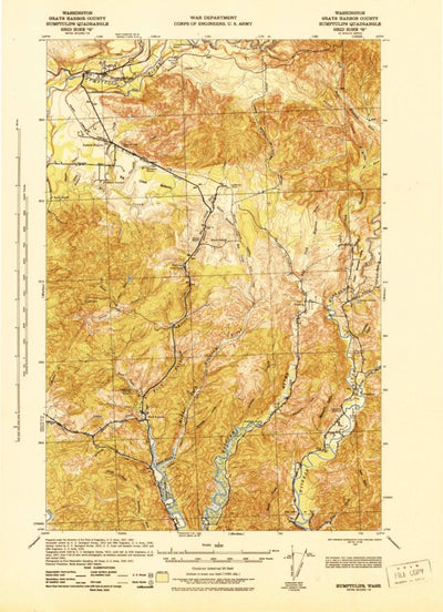 United States Geological Survey Humptulips, WA (1943, 62500-Scale) digital map