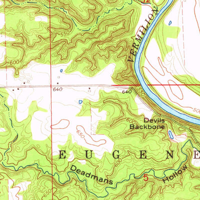 United States Geological Survey Humrick, IL-IN (1965, 24000-Scale) digital map