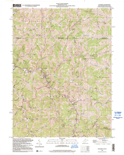 United States Geological Survey Hundred, WV-PA (1998, 24000-Scale) digital map