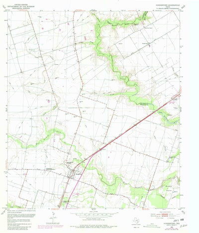 United States Geological Survey Hungerford, TX (1953, 24000-Scale) digital map