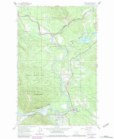 United States Geological Survey Hungry Horse, MT (1962, 24000-Scale) digital map