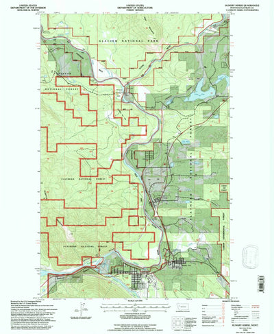 United States Geological Survey Hungry Horse, MT (1994, 24000-Scale) digital map