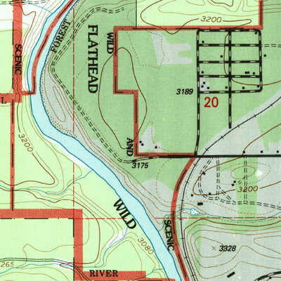 United States Geological Survey Hungry Horse, MT (1994, 24000-Scale) digital map