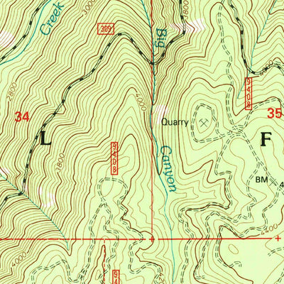 United States Geological Survey Hungry Ridge, ID (1995, 24000-Scale) digital map