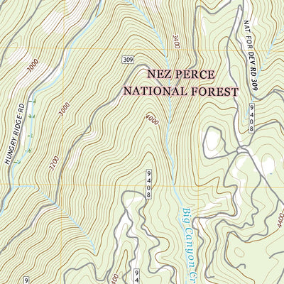 United States Geological Survey Hungry Ridge, ID (2020, 24000-Scale) digital map