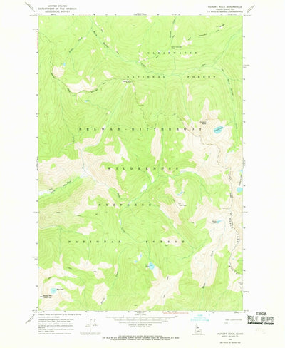 United States Geological Survey Hungry Rock, ID (1966, 24000-Scale) digital map