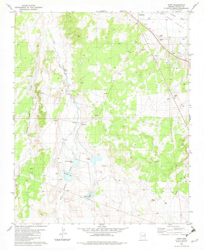 United States Geological Survey Hunt, AZ (1982, 24000-Scale) digital map