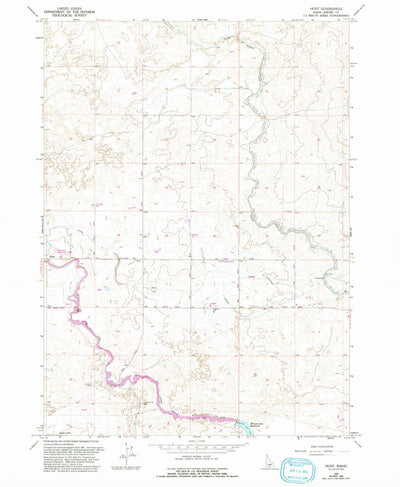 United States Geological Survey Hunt, ID (1964, 24000-Scale) digital map