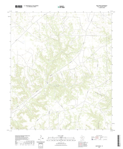 United States Geological Survey Hunt Ranch, TX (2022, 24000-Scale) digital map