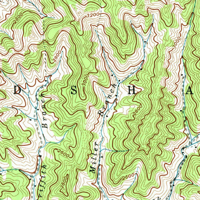 United States Geological Survey Huntdale, NC-TN (1939, 24000-Scale) digital map