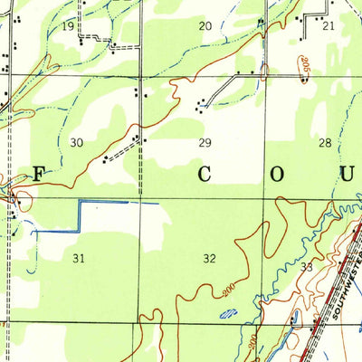 United States Geological Survey Hunter, AR (1958, 62500-Scale) digital map