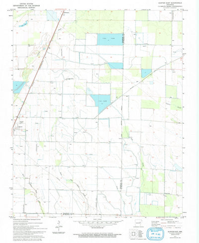 United States Geological Survey Hunter East, AR (1971, 24000-Scale) digital map