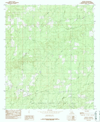 United States Geological Survey Hunter, LA (1984, 24000-Scale) digital map