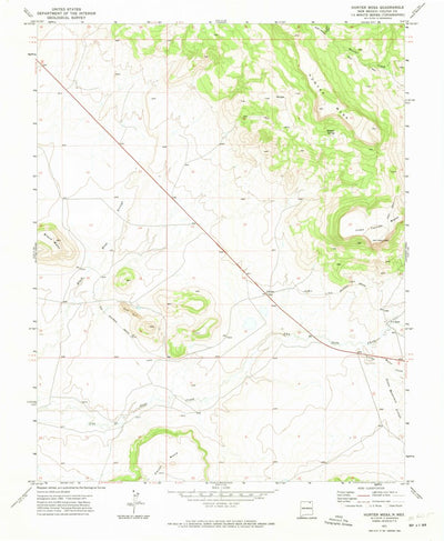 United States Geological Survey Hunter Mesa, NM (1971, 24000-Scale) digital map