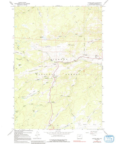 United States Geological Survey Hunter Mesa, WY (1967, 24000-Scale) digital map