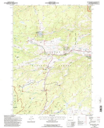 United States Geological Survey Hunter Mesa, WY (1993, 24000-Scale) digital map