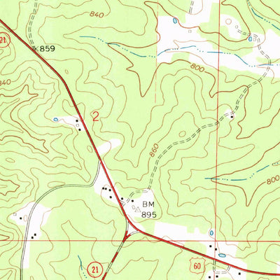 United States Geological Survey Hunter, MO (1968, 24000-Scale) digital map
