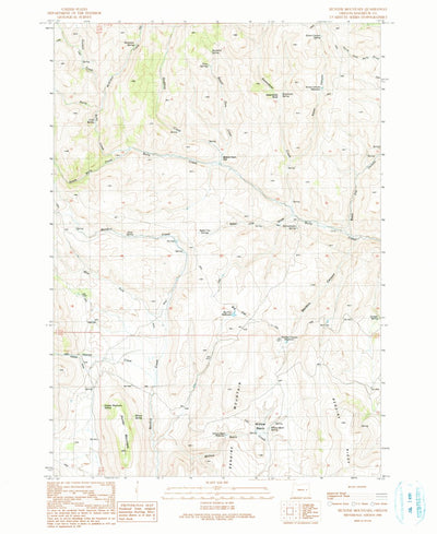 United States Geological Survey Hunter Mountain, OR (1990, 24000-Scale) digital map