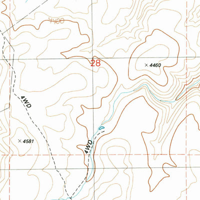 United States Geological Survey Hunter Mountain, OR (1990, 24000-Scale) digital map