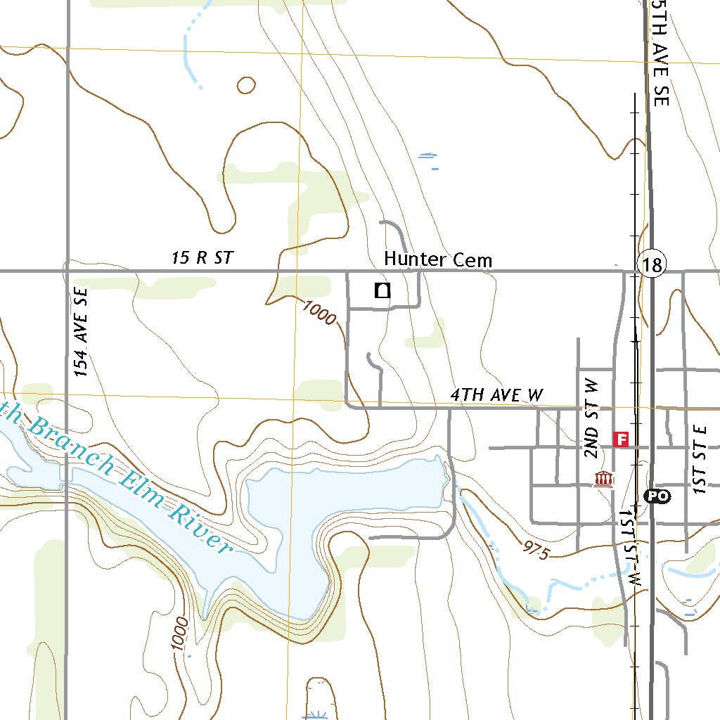 Hunter, ND (2020, 24000-Scale) Map by United States Geological Survey ...