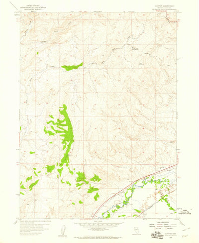 United States Geological Survey Hunter, NV (1958, 24000-Scale) digital map