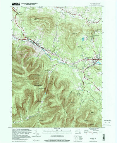 United States Geological Survey Hunter, NY (1997, 24000-Scale) digital map