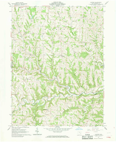 United States Geological Survey Hunter, OH (1961, 24000-Scale) digital map