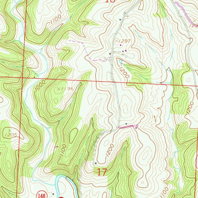 United States Geological Survey Hunter, OH (1975, 24000-Scale) digital map