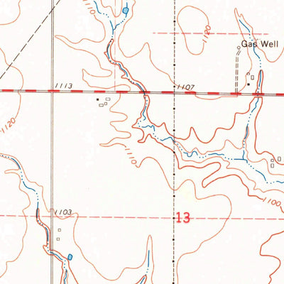 United States Geological Survey Hunter, OK (1968, 24000-Scale) digital map