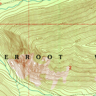 United States Geological Survey Hunter Peak, ID-MT (1995, 24000-Scale) digital map
