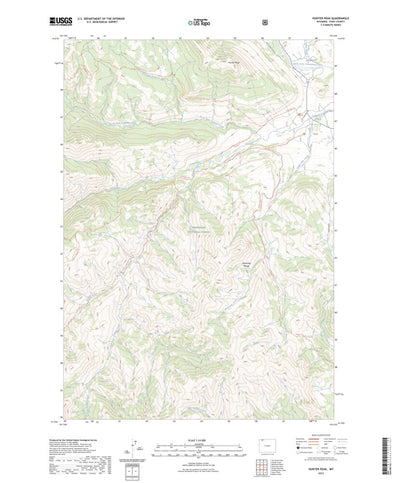 United States Geological Survey Hunter Peak, WY (2023, 24000-Scale) digital map