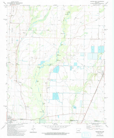 United States Geological Survey Hunter West, AR (1971, 24000-Scale) digital map