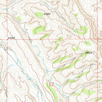 United States Geological Survey Hunters Creek, MT-WY (1969, 24000-Scale) digital map