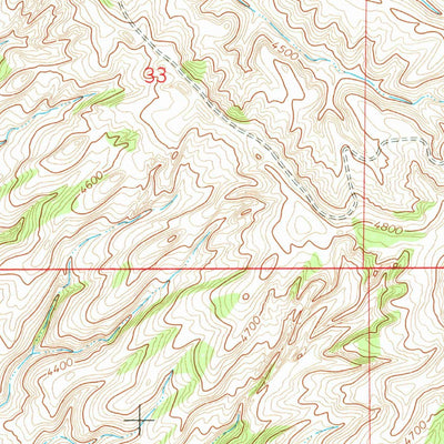 United States Geological Survey Hunters Creek, MT-WY (1969, 24000-Scale) digital map