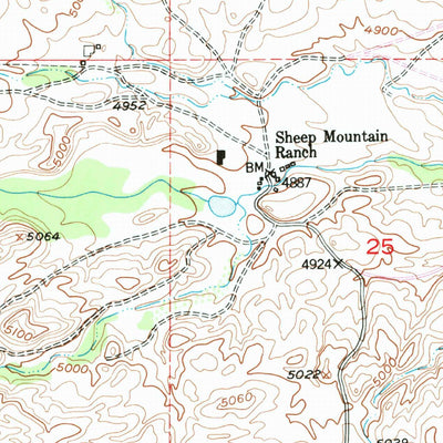 United States Geological Survey Hunters Hot Springs, MT (1951, 24000-Scale) digital map