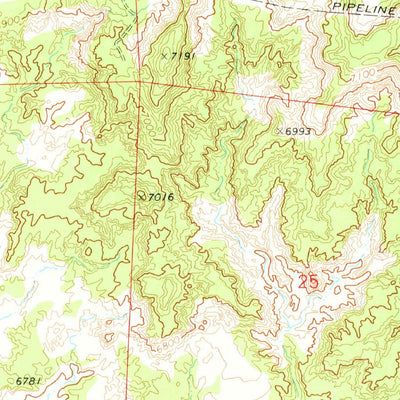 United States Geological Survey Hunters Point, AZ-NM (1971, 24000-Scale) digital map