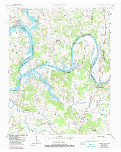 United States Geological Survey Hunters Point, TN (1955, 24000-Scale) digital map
