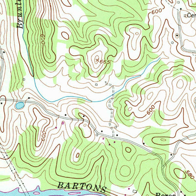 United States Geological Survey Hunters Point, TN (1955, 24000-Scale) digital map
