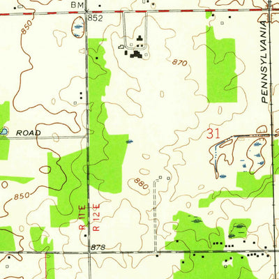 United States Geological Survey Huntertown, IN (1957, 24000-Scale) digital map