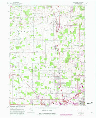 United States Geological Survey Huntertown, IN (1963, 24000-Scale) digital map