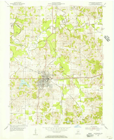United States Geological Survey Huntingburg, IN (1954, 24000-Scale) digital map