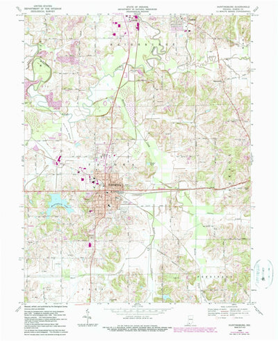 United States Geological Survey Huntingburg, IN (1969, 24000-Scale) digital map