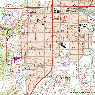 United States Geological Survey Huntingburg, IN (1969, 24000-Scale) digital map