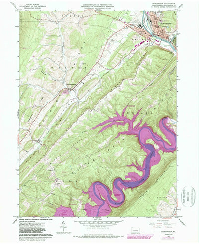 United States Geological Survey Huntingdon, PA (1963, 24000-Scale) digital map