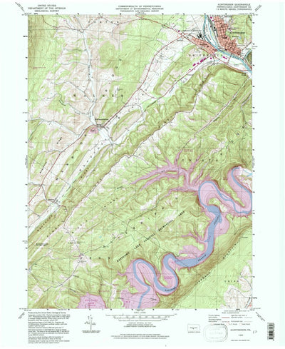 United States Geological Survey Huntingdon, PA (1994, 24000-Scale) digital map