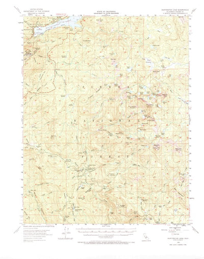 United States Geological Survey Huntington Lake, CA (1953, 62500-Scale) digital map