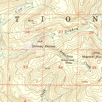 United States Geological Survey Huntington Lake, CA (1953, 62500-Scale) digital map
