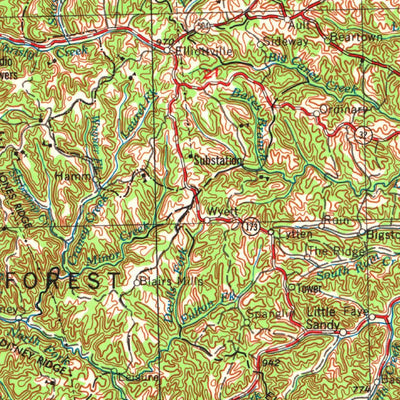 United States Geological Survey Huntington, WV-KY-OH (1957, 250000-Scale) digital map