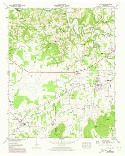 United States Geological Survey Huntland, TN (1947, 24000-Scale) digital map